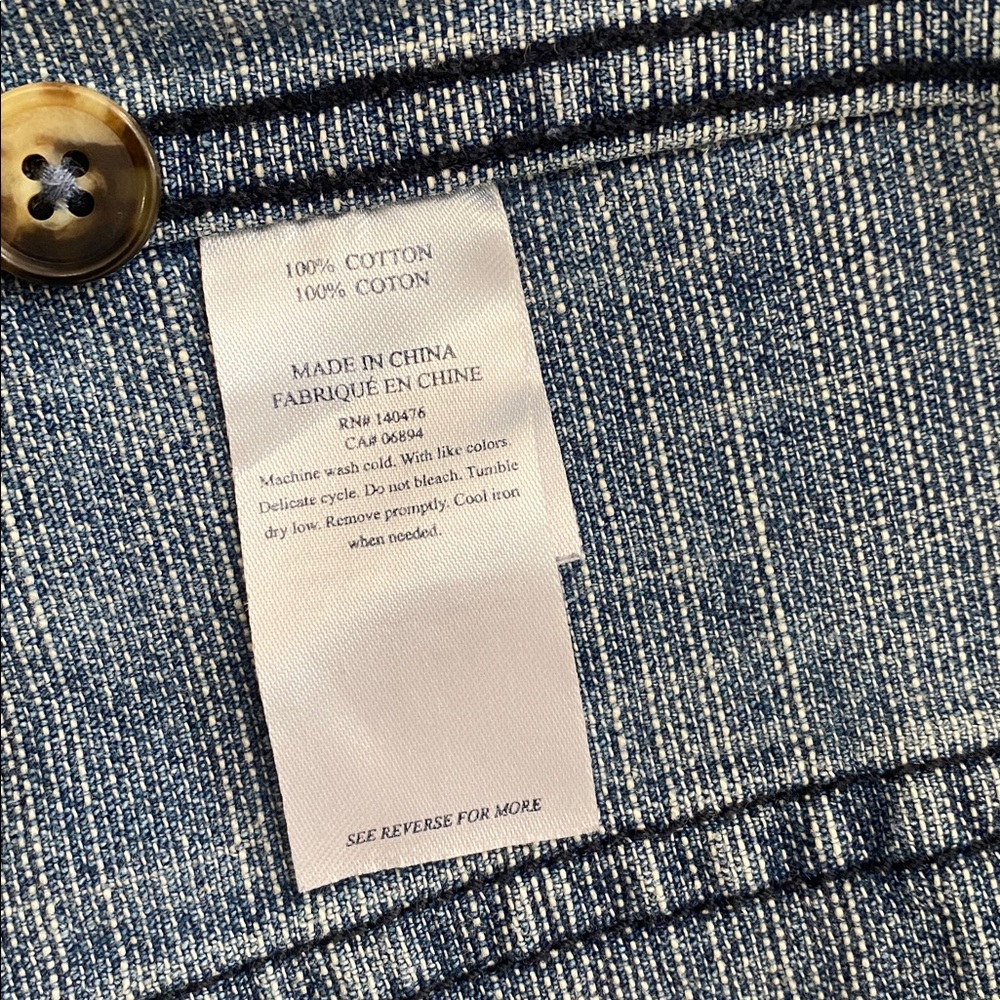 Women’s Faherty Denim Barn Jacket Size M - Picture 7 of 7